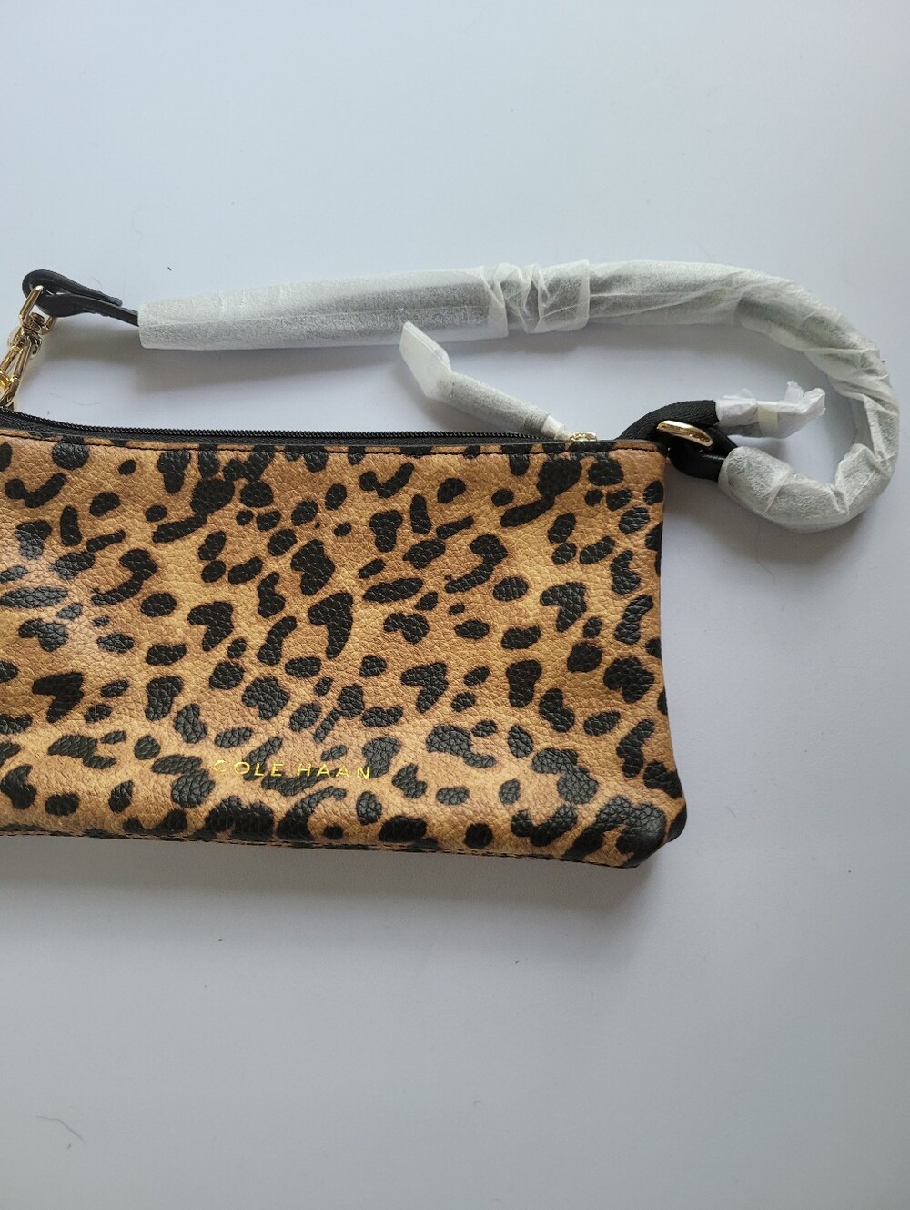 Cole Haan Leopard Print Crossbody — Tan and Black - Picture 2 of 5